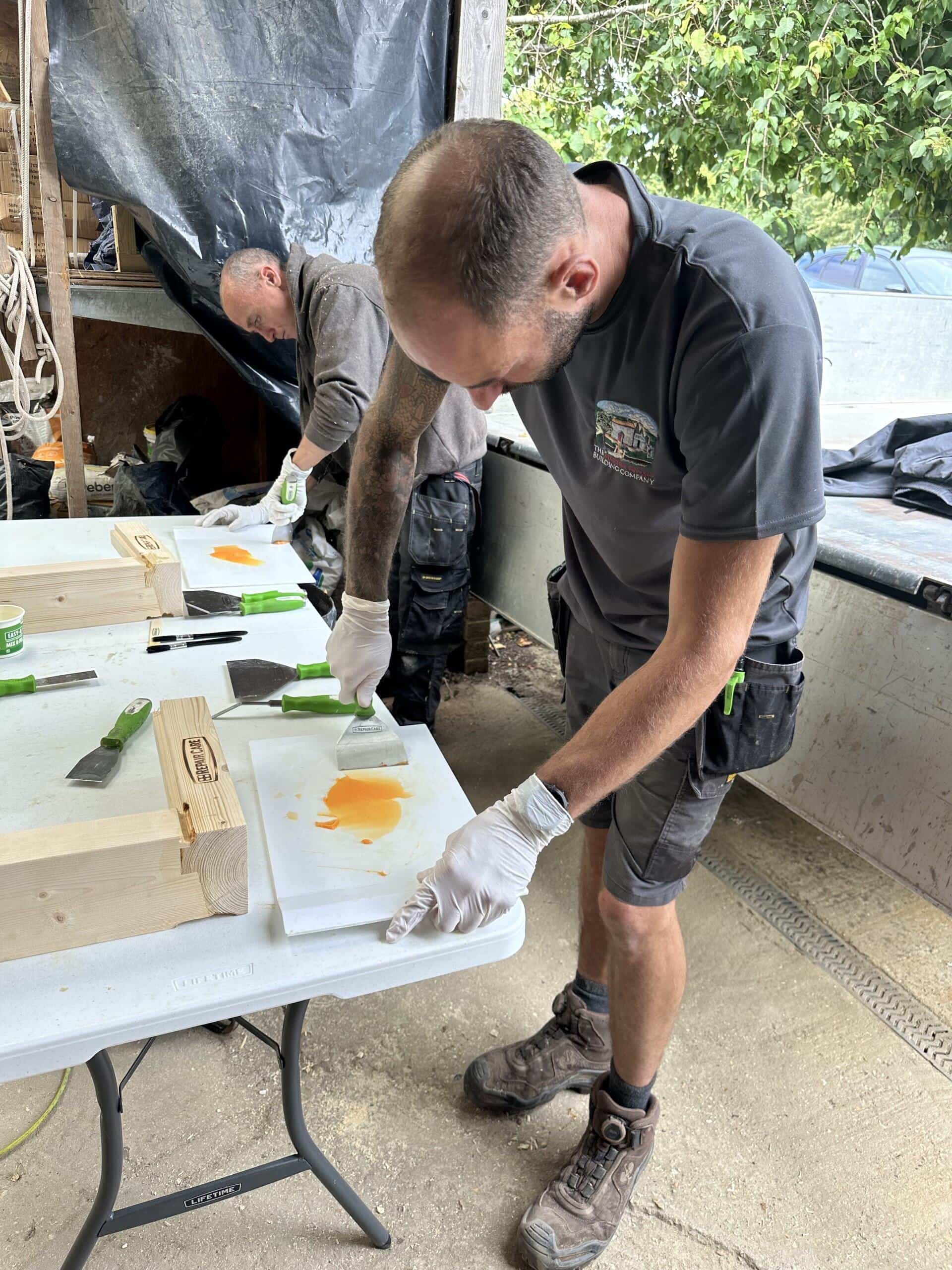 Our Repair Care Trained professionals have great knowledge in the Repair Care working methods, The 7 Steps to durable repairs, wood knowledge and characteristics of timber.